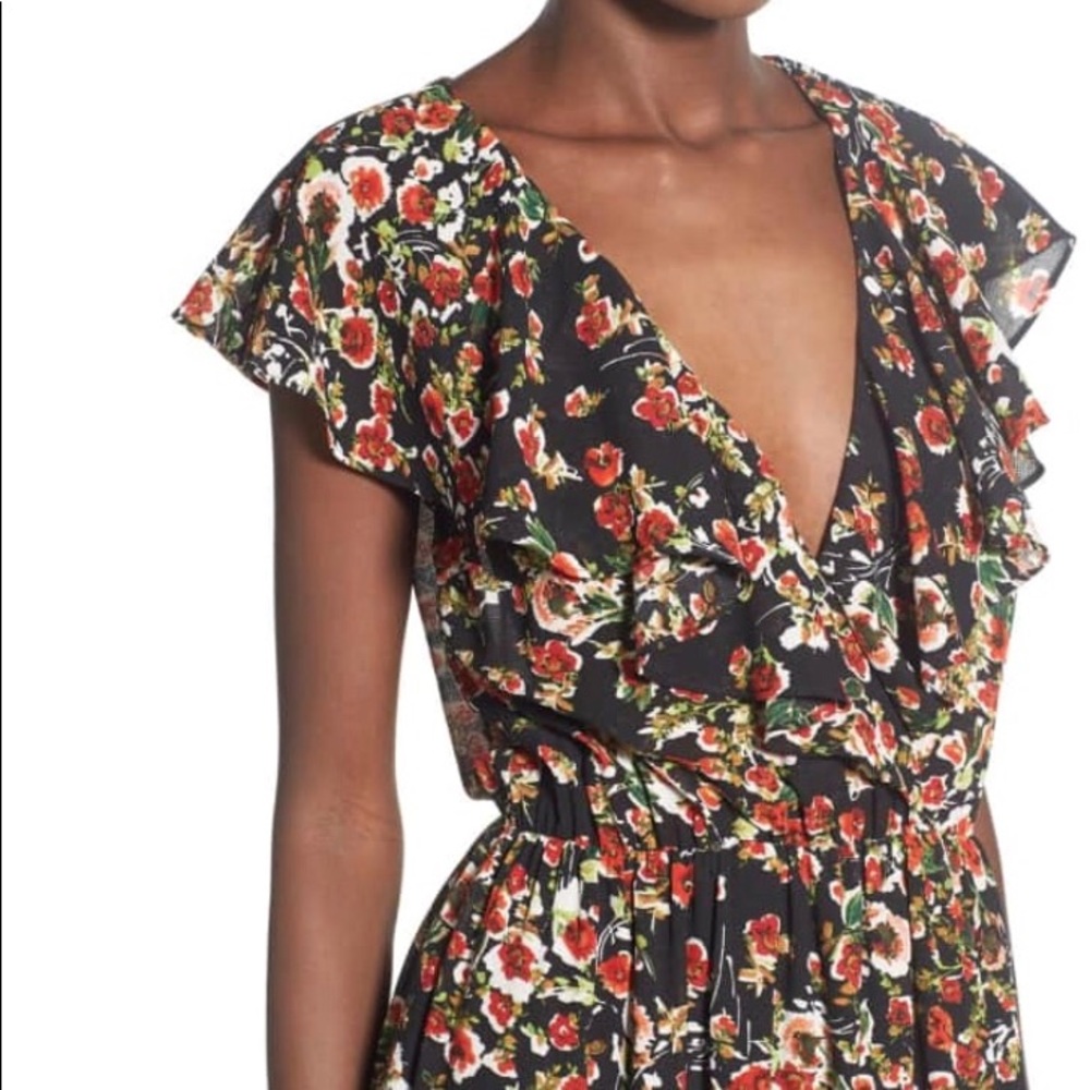 WAYF FLORAL MIDI DRESS - MEDIUM